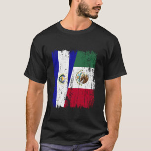 Camiseta El Salvador México Bandera Media Salvadoreño Mexic