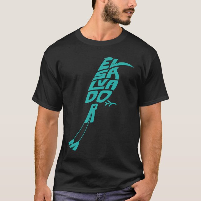 Camiseta El Salvador Motmot Bird Word   Animal (Anverso)