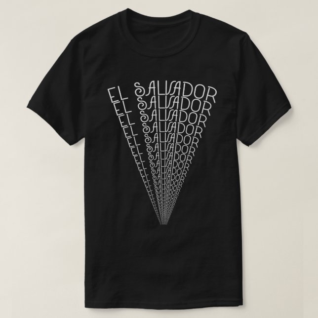 Camiseta El Salvador: Palabra destacada de arte único salva (Diseño del anverso)