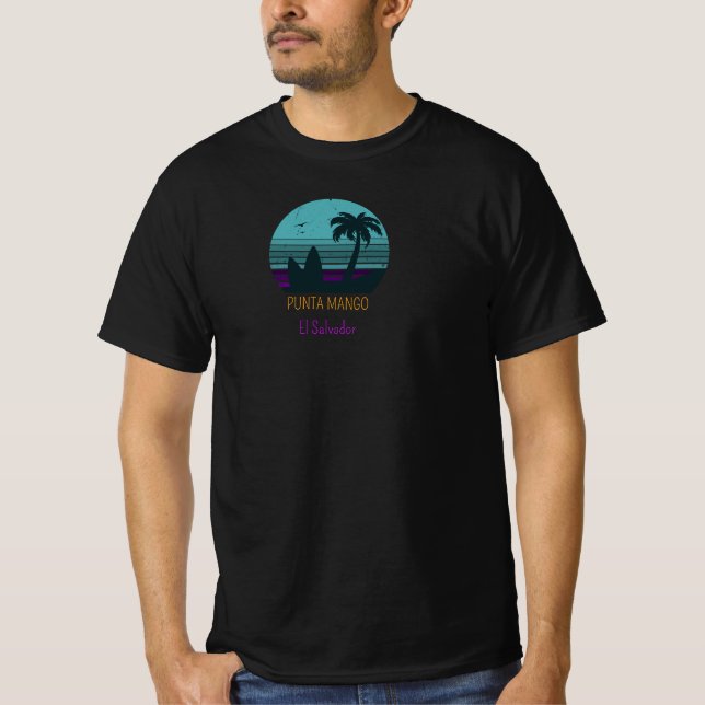 Camiseta El Salvador, playas, Surf City, El Sunzal (Anverso)