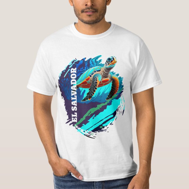 CAMISETA EL SALVADOR TORTUGA MARINA (Anverso)