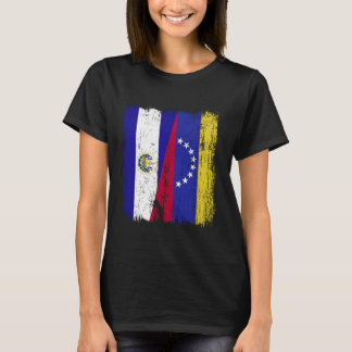 Camiseta El Salvador Venezuela Half Flag Salvadorian Venezu