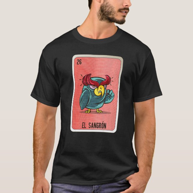 Camiseta El Sangron Mexican Slang Lottery Bingo Cards (Anverso)