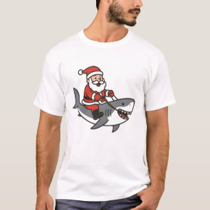 Camiseta El Santa Claus aburrido monta en un Navidad gracio