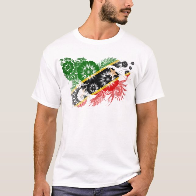 Camiseta El santo San Cristobal Nevis señala por medio de (Anverso)