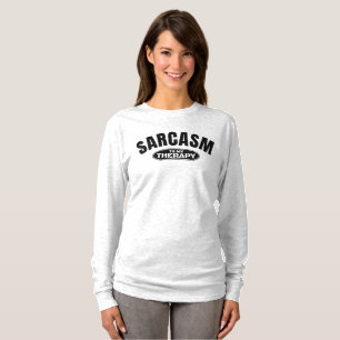 Camiseta El sarcasmo es mi terapia divertida tipografía reg