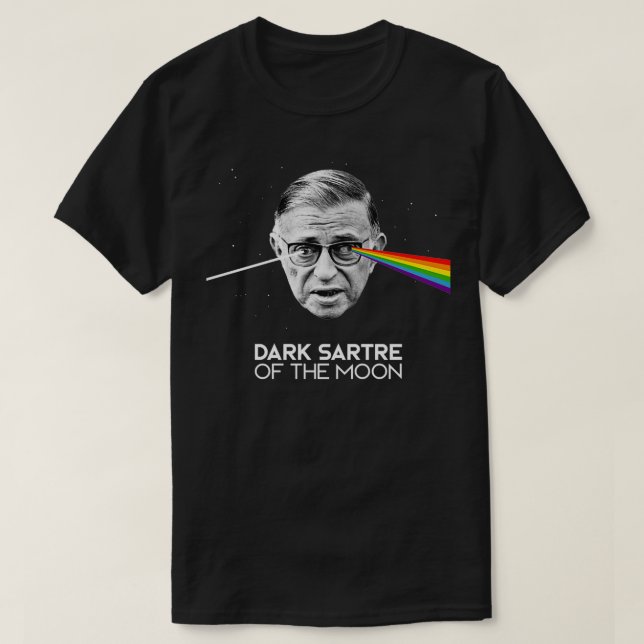 Camiseta El Sartre Oscuro De La Luna (Diseño del anverso)