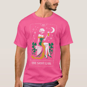 Camiseta El Sassy Lass Tarot Card Skeleton St Patrick'S Da