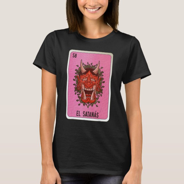 Camiseta El Satanas Mexican Slang Lottery Bingo Cards (Anverso)