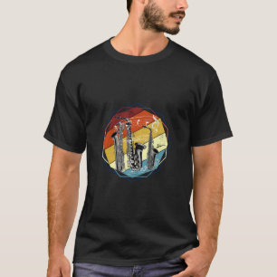 Camiseta El saxofón Saxofonismo Jazz Instrumento musical Re