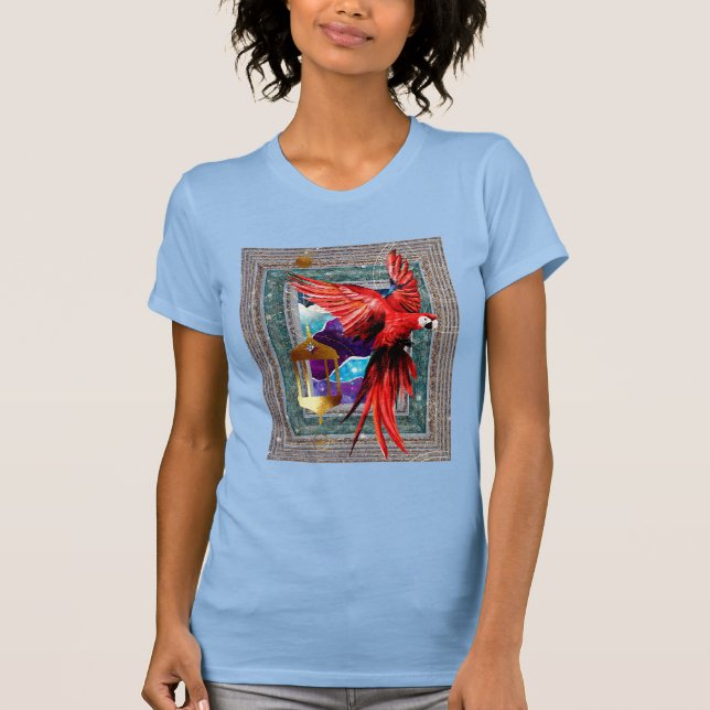 Camiseta El Scarlet Macaw Y El Hermit - Parrot Tarot (Anverso)