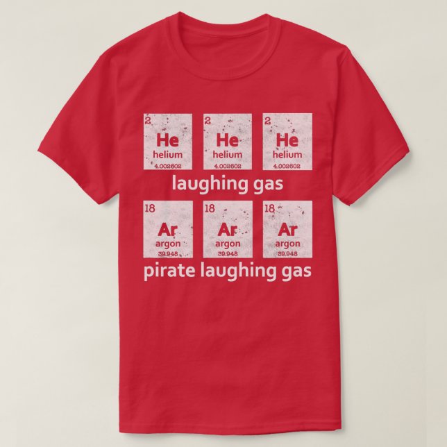Camiseta Él Se Rió De Elementos De Química Divertidos De Ga (Diseño del anverso)