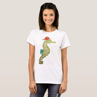 Camiseta El Seahorse en navidad náutico de un gorra de