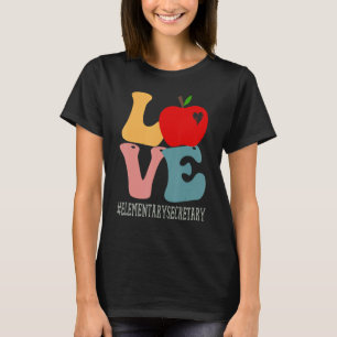 Camiseta El Secretario Elemental Love Apple Groovy Cute Bac