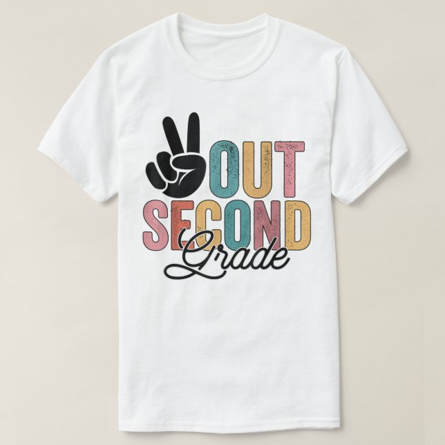 Camiseta El Segundo Grado De Peace Out El Último Día De La  (Diseño del anverso)