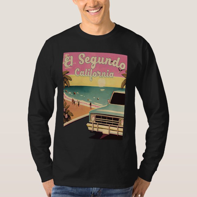 Camiseta El Segundo Retro Beach Vacation Souvenir El Segund (Anverso)