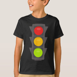 Camiseta El semáforo de Halloween paro el disfraz se vuelve