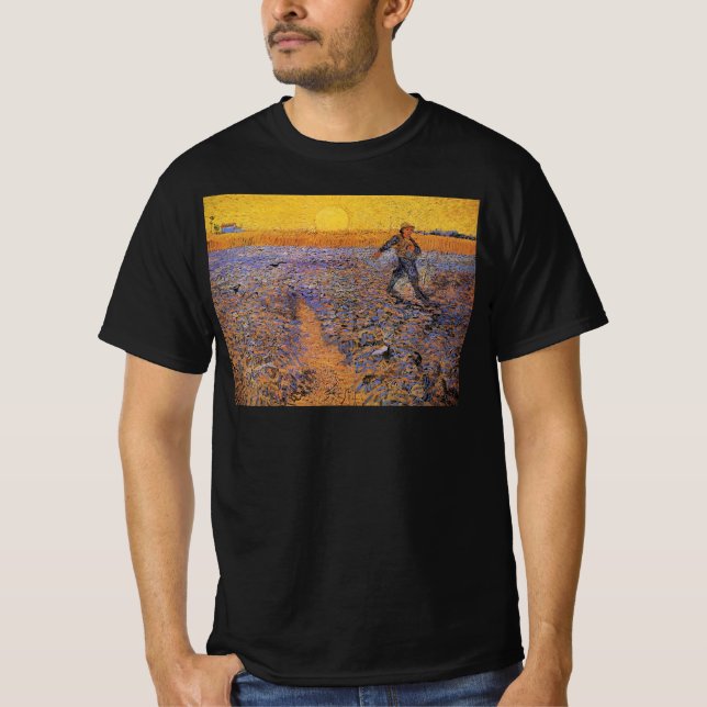 Camiseta El sembrador por Vincent van Gogh (Anverso)