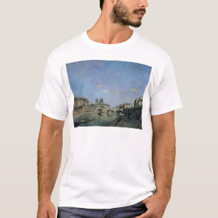 Camiseta El Sena y Notre Dame en París, 1864