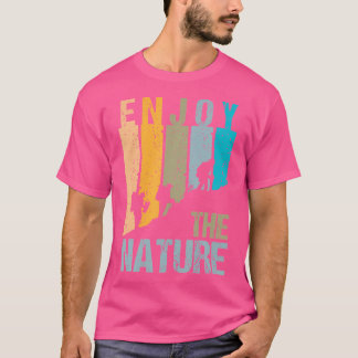 Camiseta El Senderismo De Diseño Goza De La Naturaleza Y El