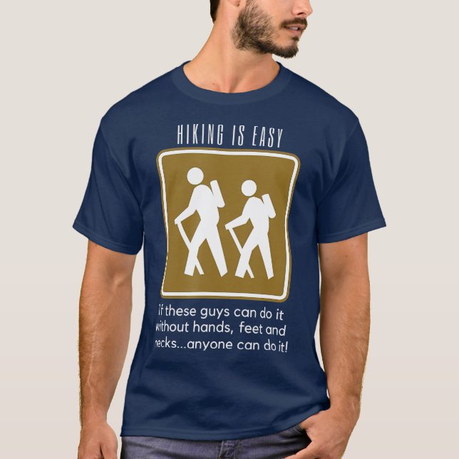 Camiseta El senderismo es un mochila fácil y divertida (Anverso)