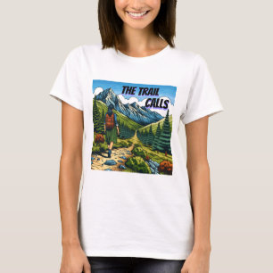 Camiseta El sendero llama Mujer caminando por un sendero