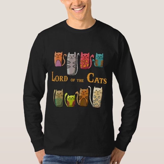 Camiseta El Señor De Los Gatos, La Profundidad De Los Anill (Anverso)
