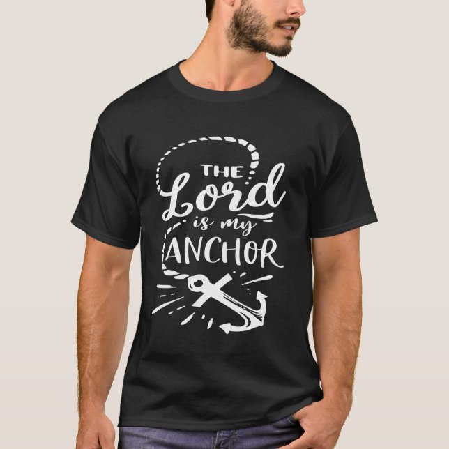 Camiseta El Señor Es Mi Ancla Dios Motivador Fe (Anverso)