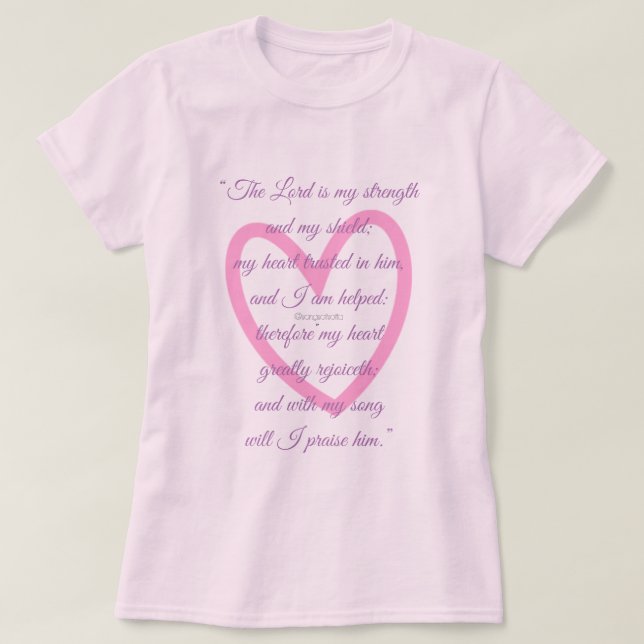 Camiseta El Señor es mi fuerza (Diseño del anverso)