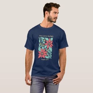 Camiseta El Señor Es Mi Luz – Salmo 27:1 Floral Navidad