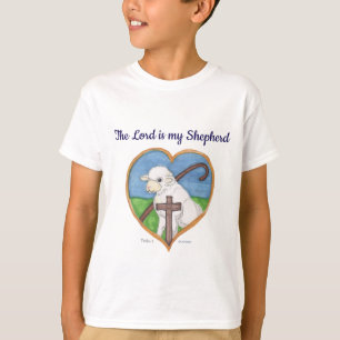 Camiseta El Señor es mi Pastor de ovejas y cruz en el coraz