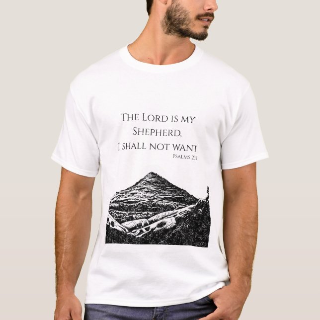 Camiseta El Señor es mi Pastor, no quiero. (Anverso)