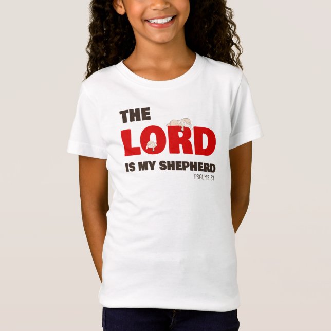 Camiseta El Señor Es Mi Pastor Salmos 23 Fe Cristiana (Anverso)