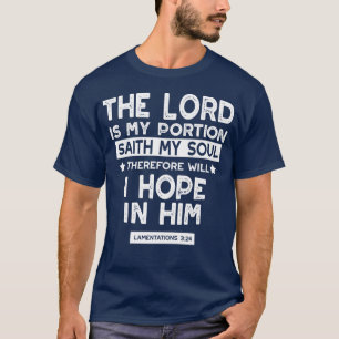 Camiseta El Señor es Mi Porción Lamentaciones 3 24 Citas