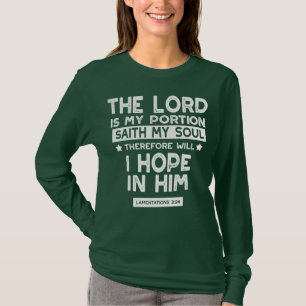 Camiseta El Señor es Mi Porción Lamentaciones 3 24 Citas