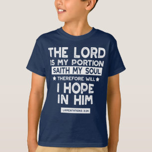 Camiseta El Señor es Mi Porción Lamentaciones 3 24 Citas