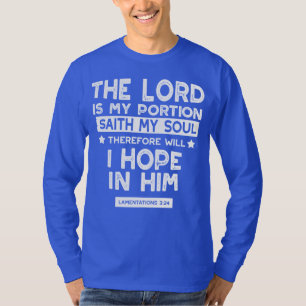 Camiseta El Señor es Mi Porción Lamentaciones 3 24 Citas