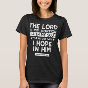 Camiseta El Señor es Mi Porción Lamentaciones 3 24 Citas