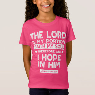 Camiseta El Señor es Mi Porción Lamentaciones 3 24 Citas