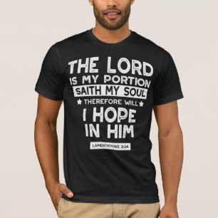 Camiseta El Señor es Mi Porción Lamentaciones 3 24 Citas