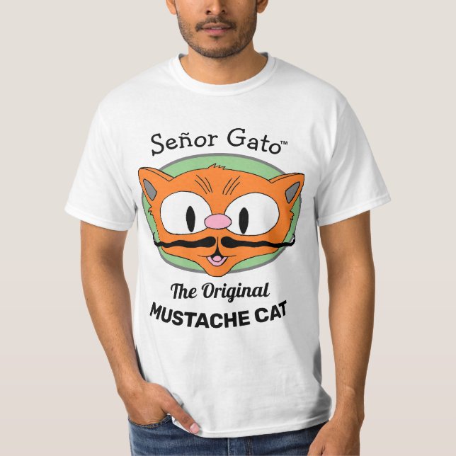 Camiseta El señor Gato™ el gato original del bigote (Anverso)