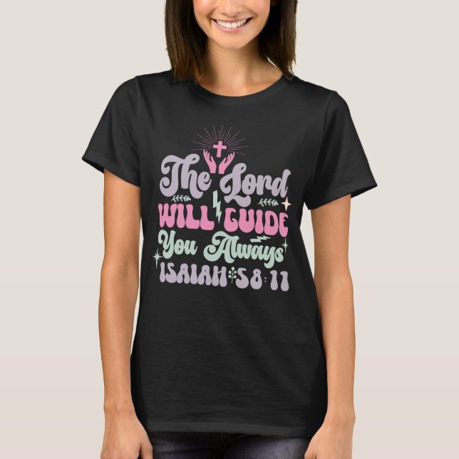 Camiseta El Señor Te Guiará Verso De La Biblia (Anverso)