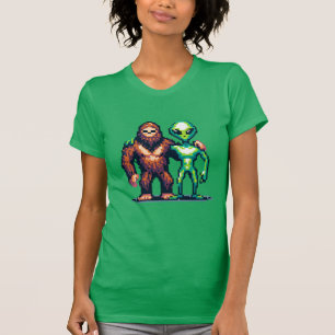 Camiseta El ser extraterrestre y el arte de los pixeles