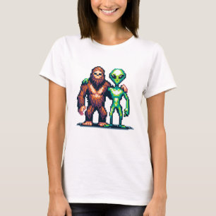 Camiseta El ser extraterrestre y el arte de los pixeles