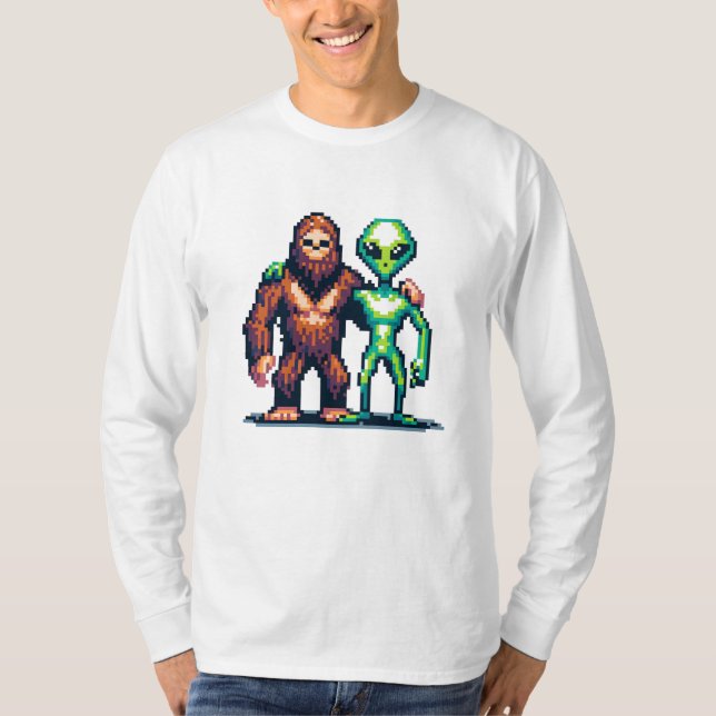 Camiseta El ser extraterrestre y el arte de los pixeles (Anverso)