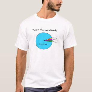 Camiseta El ser humano básico divertido necesita (el
