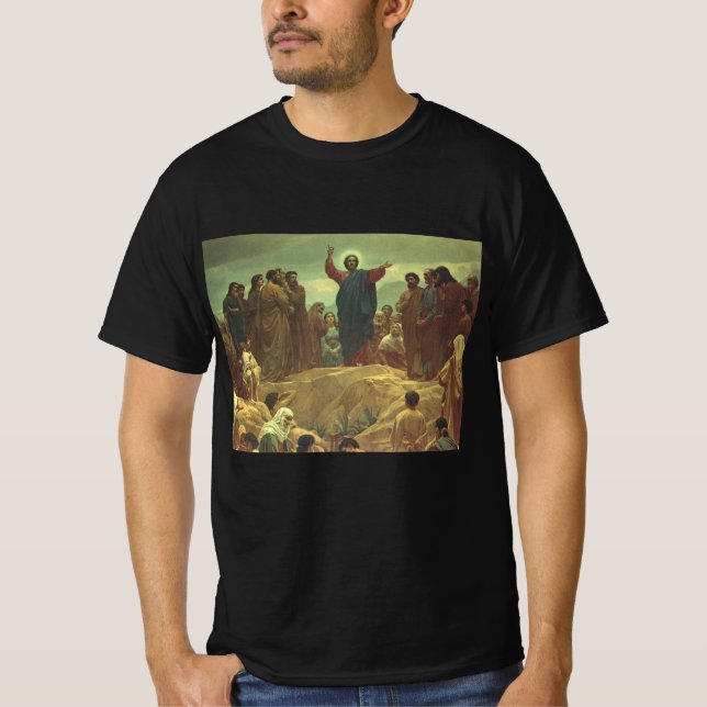 Camiseta El Sermón de Jesucristo en el Monte, la religión v (Anverso)