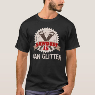 Camiseta El serrín es hombres de Woodturning del purpurina