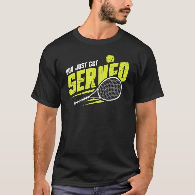 Camiseta El servicio de tenis desembarcó un zapatero deport (Anverso)