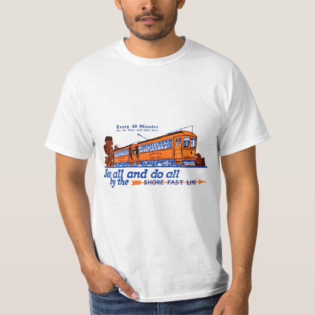 Camiseta El servicio de tranvía Shore Fast Line (Anverso)